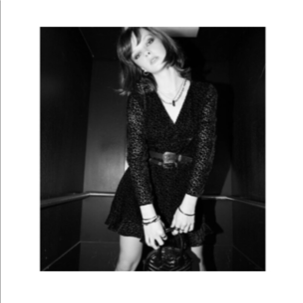 THE KOOPLES Velvet Dress Flocked Leopard Dress